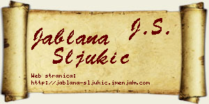 Jablana Šljukić vizit kartica